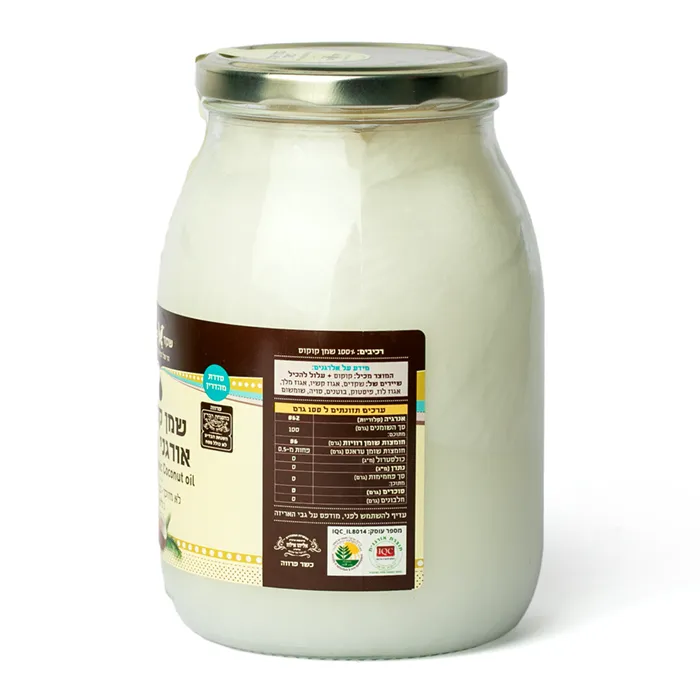 שמן קוקוס אורגני 1 ליטר שקד תבור גב מוצר
