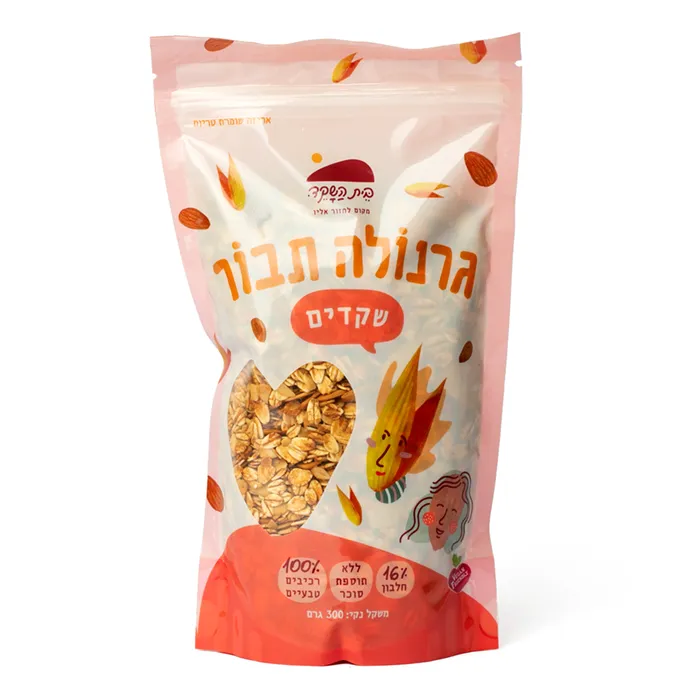 גרנולה תבור שקדים 300 גרם בית השקד