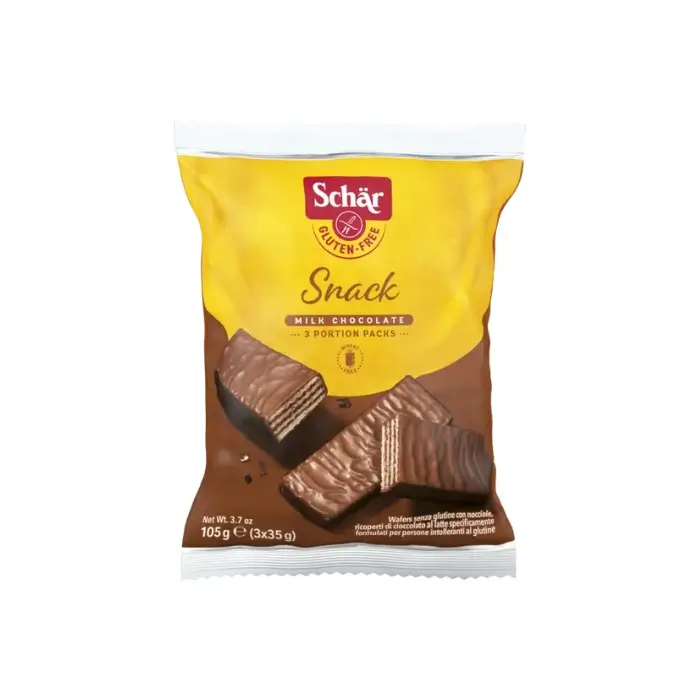 Schar Gluten Free Snack Bar Milk Chocolate 105g 1