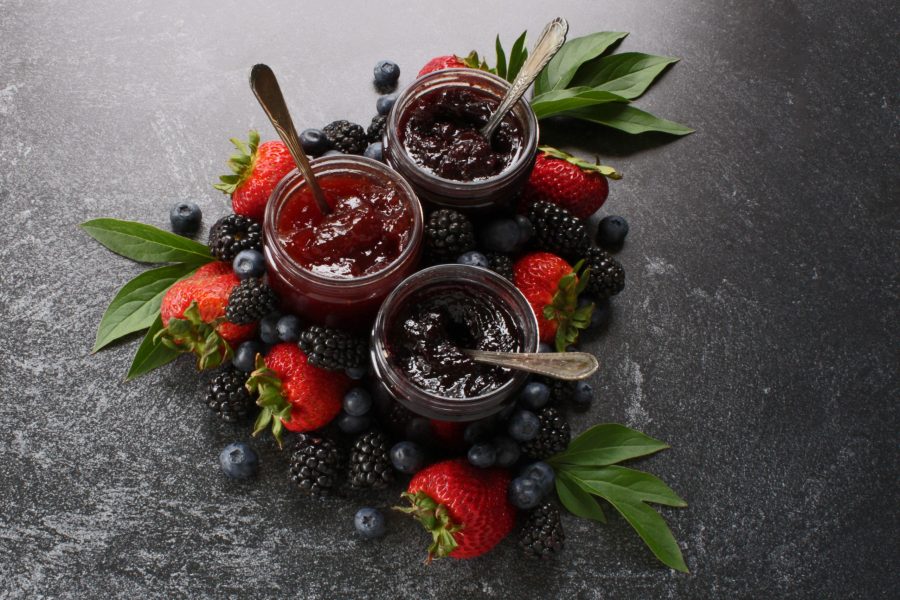 Berry Jams With Fresh Berries And Foliage 2022 08 01 03 02 21 Utc Scaled[1]