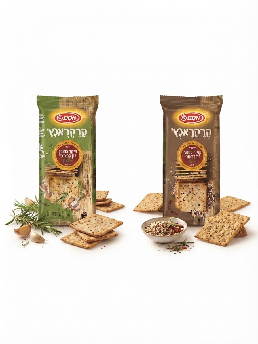 קרקר כוסמין דק קראנצ'י